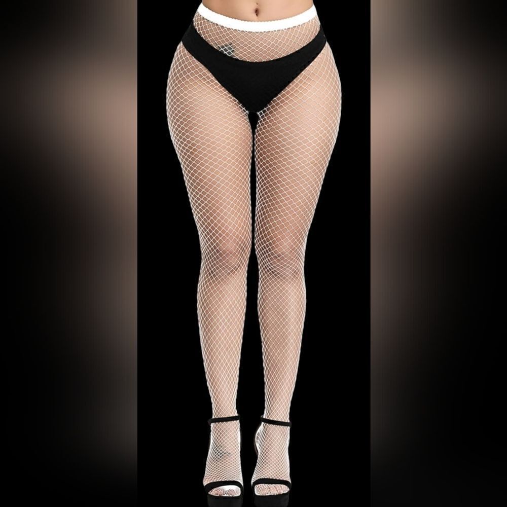 White SMALL Hole Fishnet Stockings